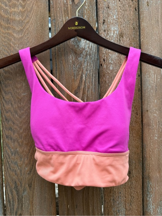 Victoria's Secret Other - VICTORIAS SECRET Womens Pink Orange Criss Cross Strappy Sports Bra Size Medium